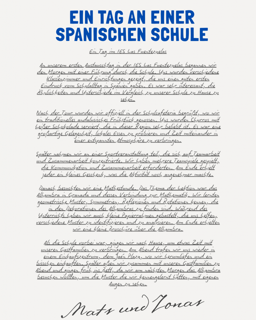 (c) Lloyd 2026: Tagesbericht des Jaén-Austauschs vom 9.2.26