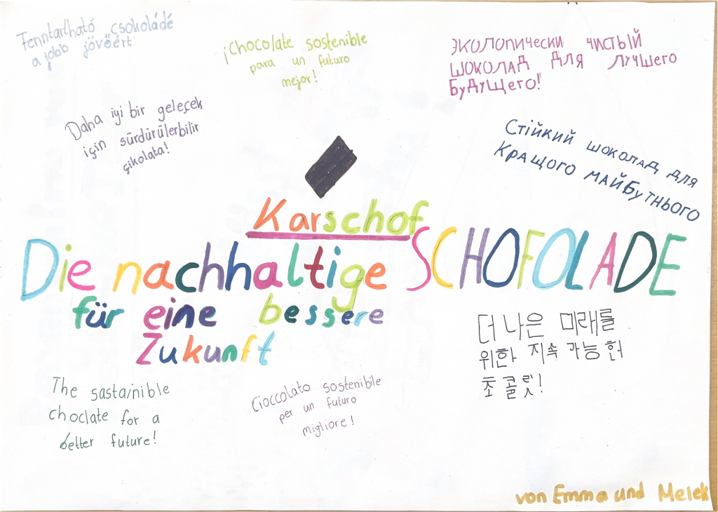 (c) Lloyd 2026: Werbeplakat - Karschof: Die nahhaltige Schofolade fĂŒr eine bessere Zukunft