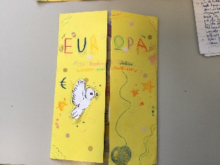 AuĂenseite eines Europa-Lapbooks